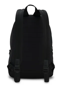 Rucksack mit Reißverschluss und Logo-Aufnäher aus Gummi