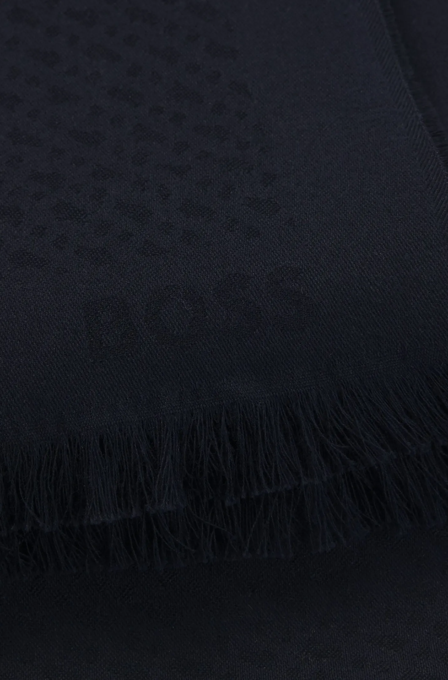Schal aus Baumwoll-Mix mit Wolle und Monogramm-Muster