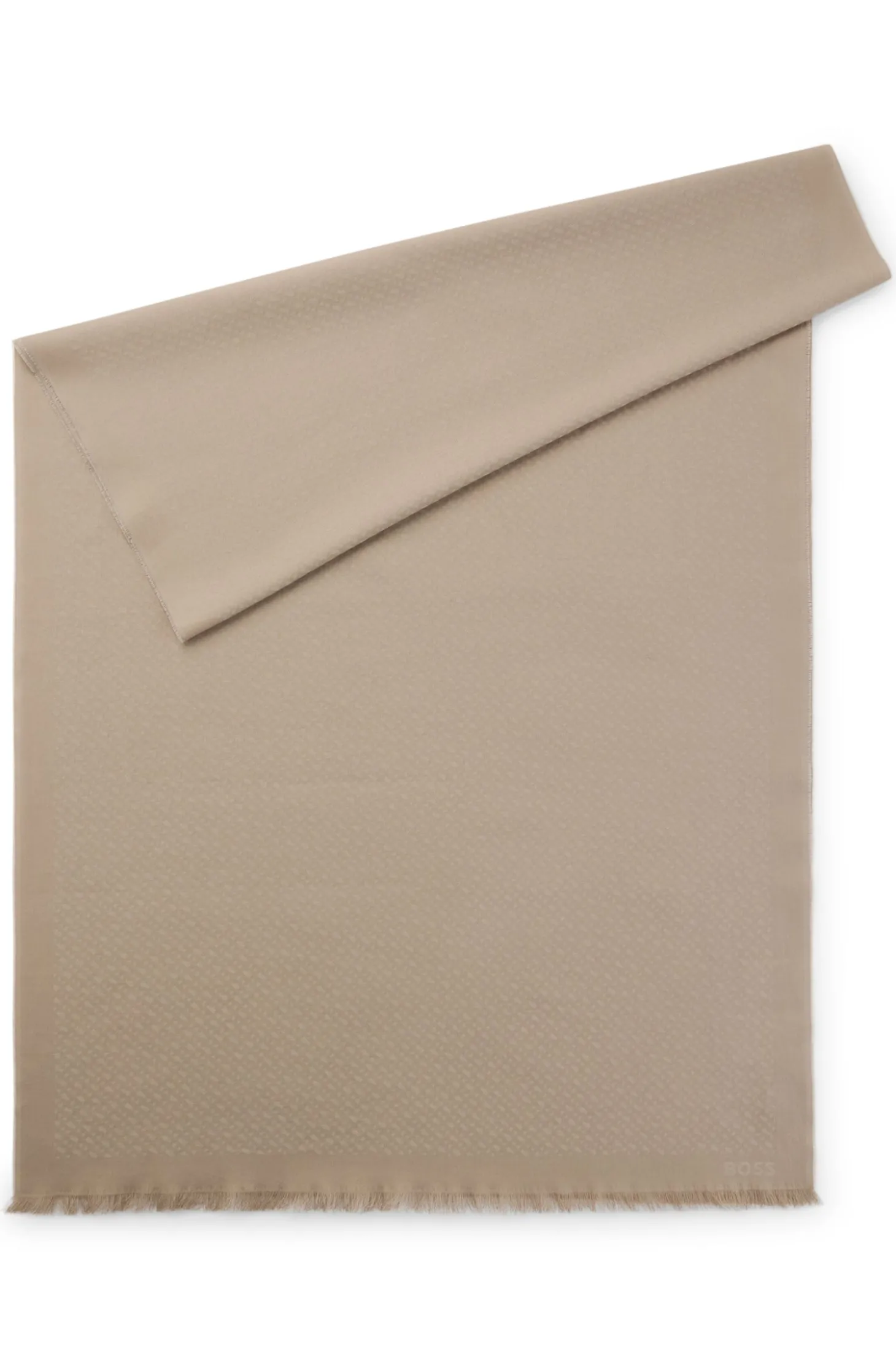 Schal aus Baumwoll-Mix mit Wolle und Monogramm-Muster
