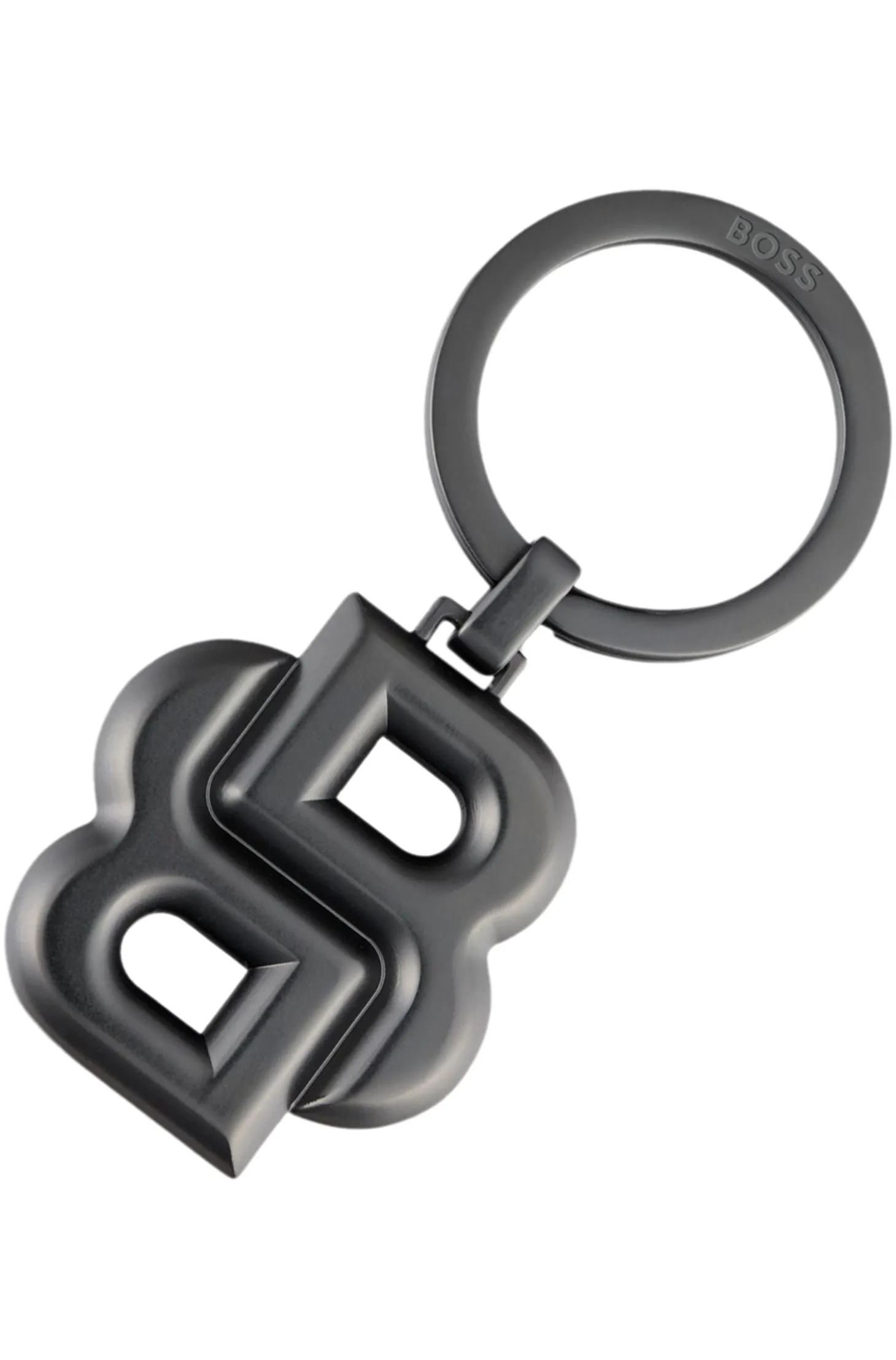 Schlüsselanhänger mit mattgrauem Double-B-Monogramm