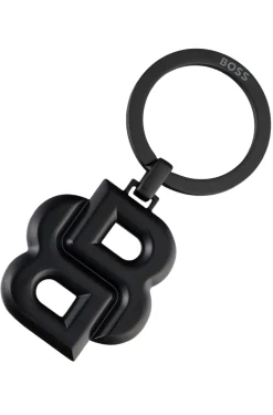 Schlüsselanhänger mit mattschwarzem Double-B-Monogramm
