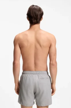 Schnell trocknende Badeshorts mit Stacked-Logo-Print