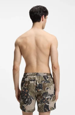 Schnell trocknende Badeshorts mit Allover-Print