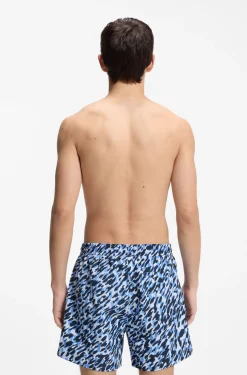 Schnell trocknende Badeshorts mit Allover-Print