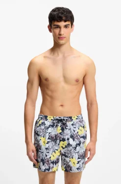 Schnell trocknende Badeshorts mit Allover-Print