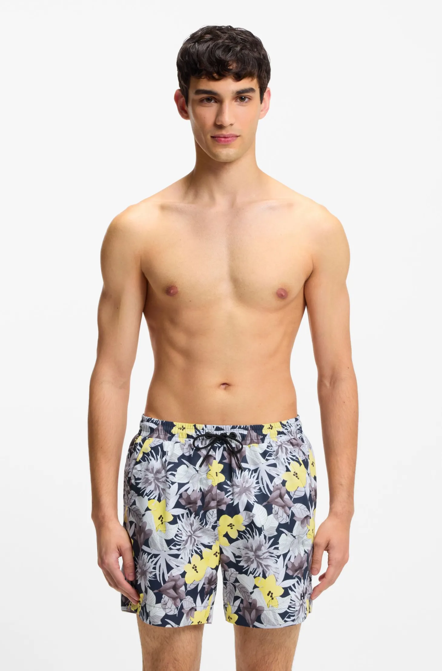 Schnell trocknende Badeshorts mit Allover-Print