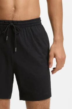 Schnell trocknende Badeshorts aus elastischem Seersucker-Gewebe