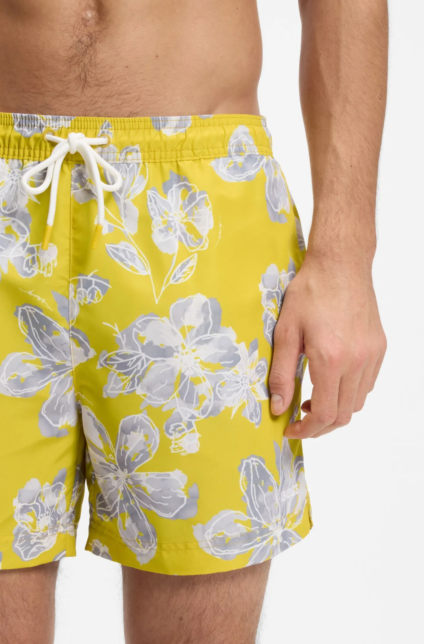 Schnell trocknende Badeshorts mit Allover-Print