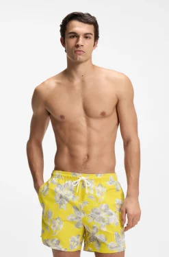 Schnell trocknende Badeshorts mit Allover-Print