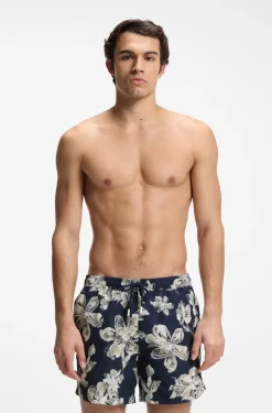 Schnell trocknende Badeshorts mit Allover-Print