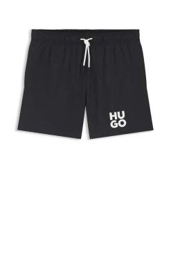 Schnell trocknende Badeshorts mit Stacked-Logo-Print