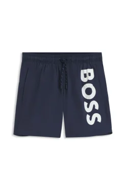 Schnell trocknende Badeshorts mit aufgedrucktem Logo