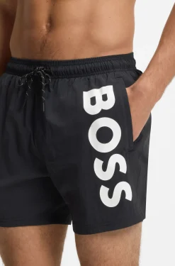 Schnell trocknende Badeshorts mit aufgedrucktem Logo