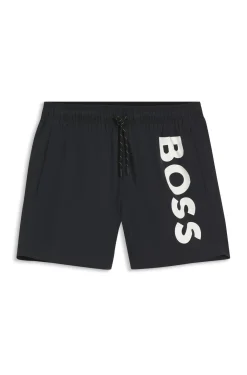 Schnell trocknende Badeshorts mit aufgedrucktem Logo