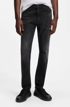 Schwarze Extra Slim-Fit Jeans aus Stretch-Denim