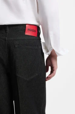 Schwarze Relaxed-Fit Jeans aus schwerem Denim