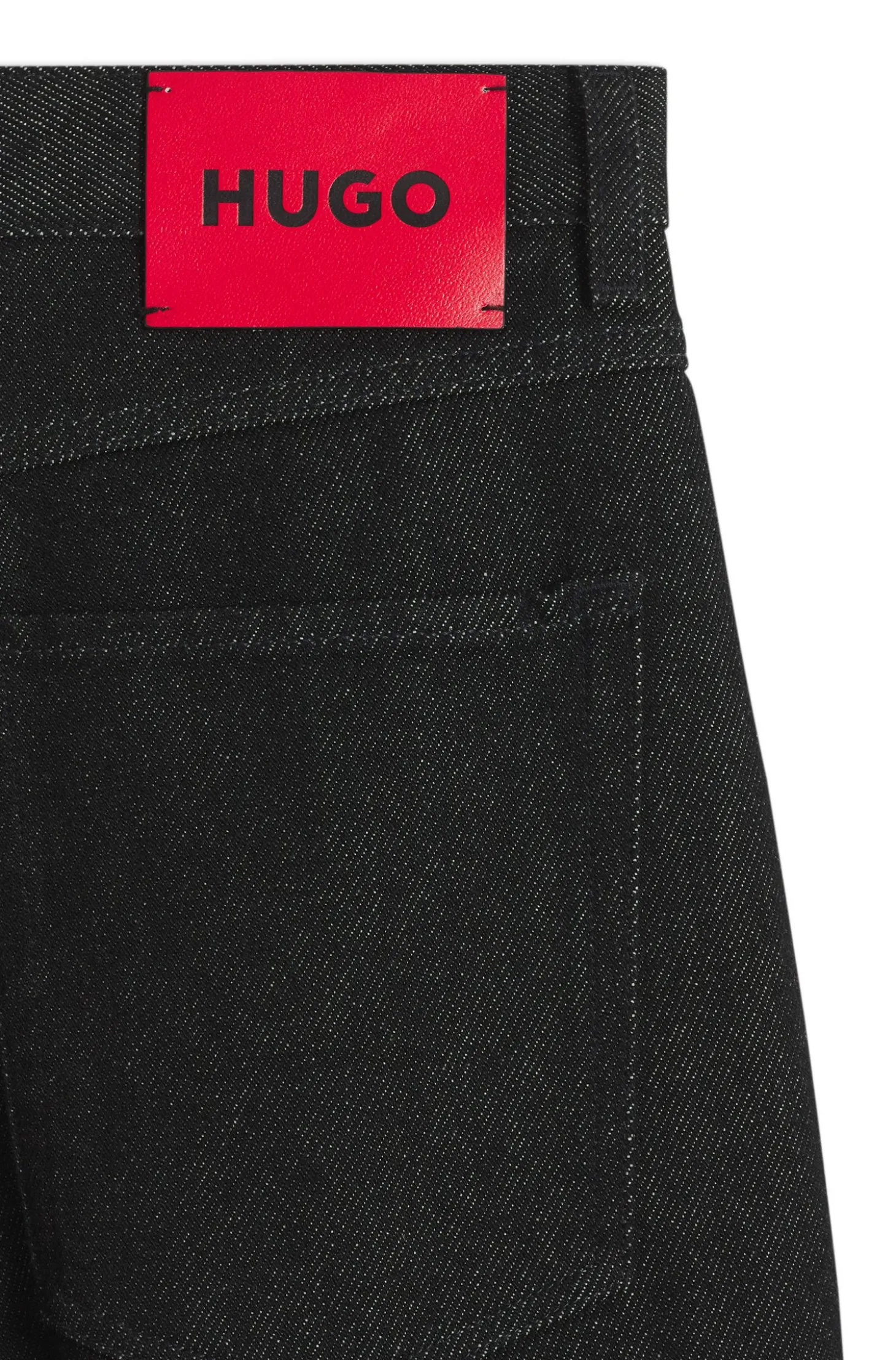 Schwarze Relaxed-Fit Jeans aus schwerem Denim
