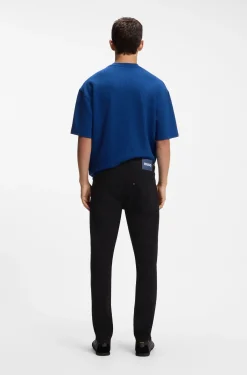 Schwarze Skinny-Fit Jeans mit Rinse-Wash-Finish