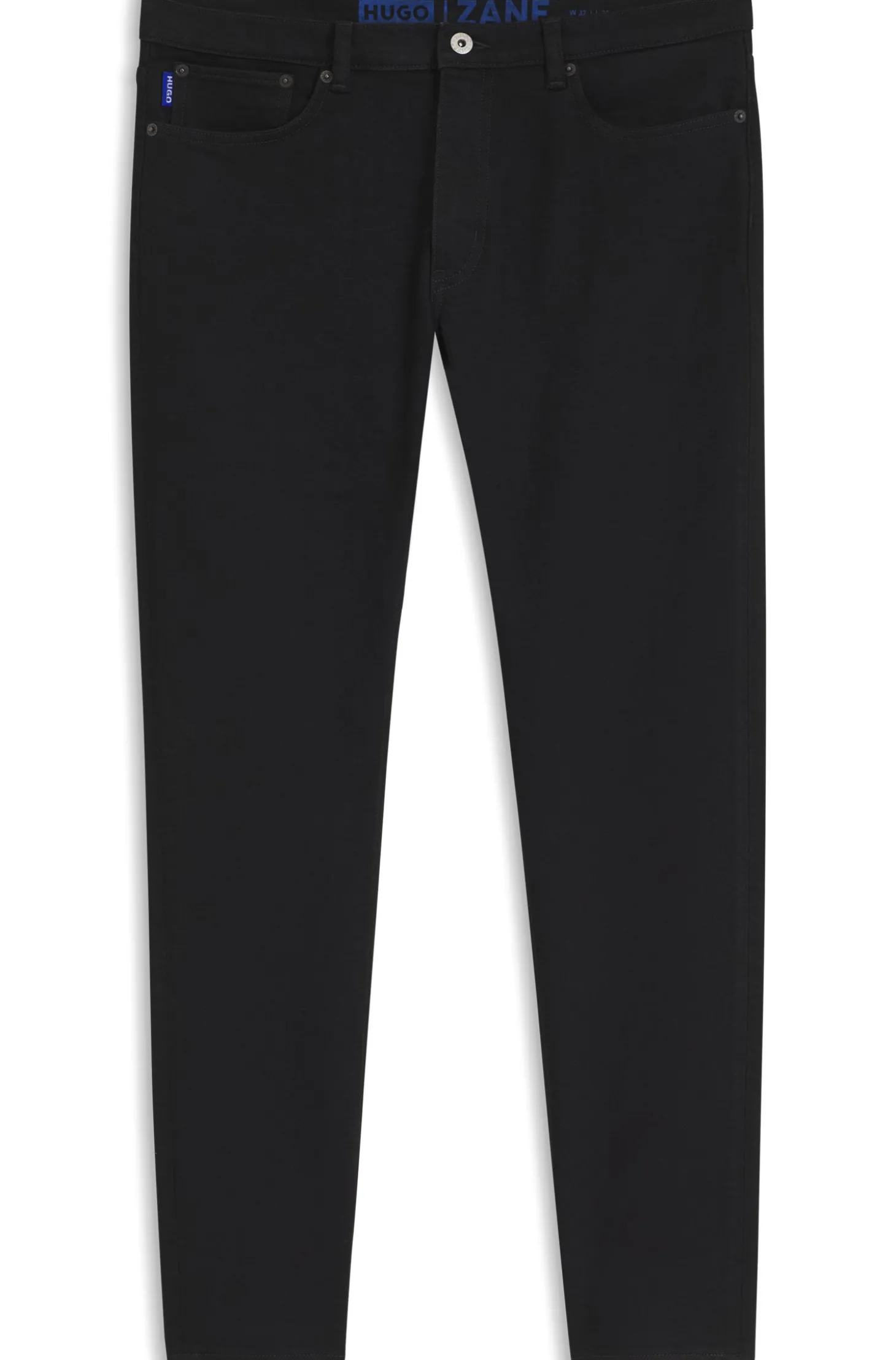 Schwarze Skinny-Fit Jeans mit Rinse-Wash-Finish