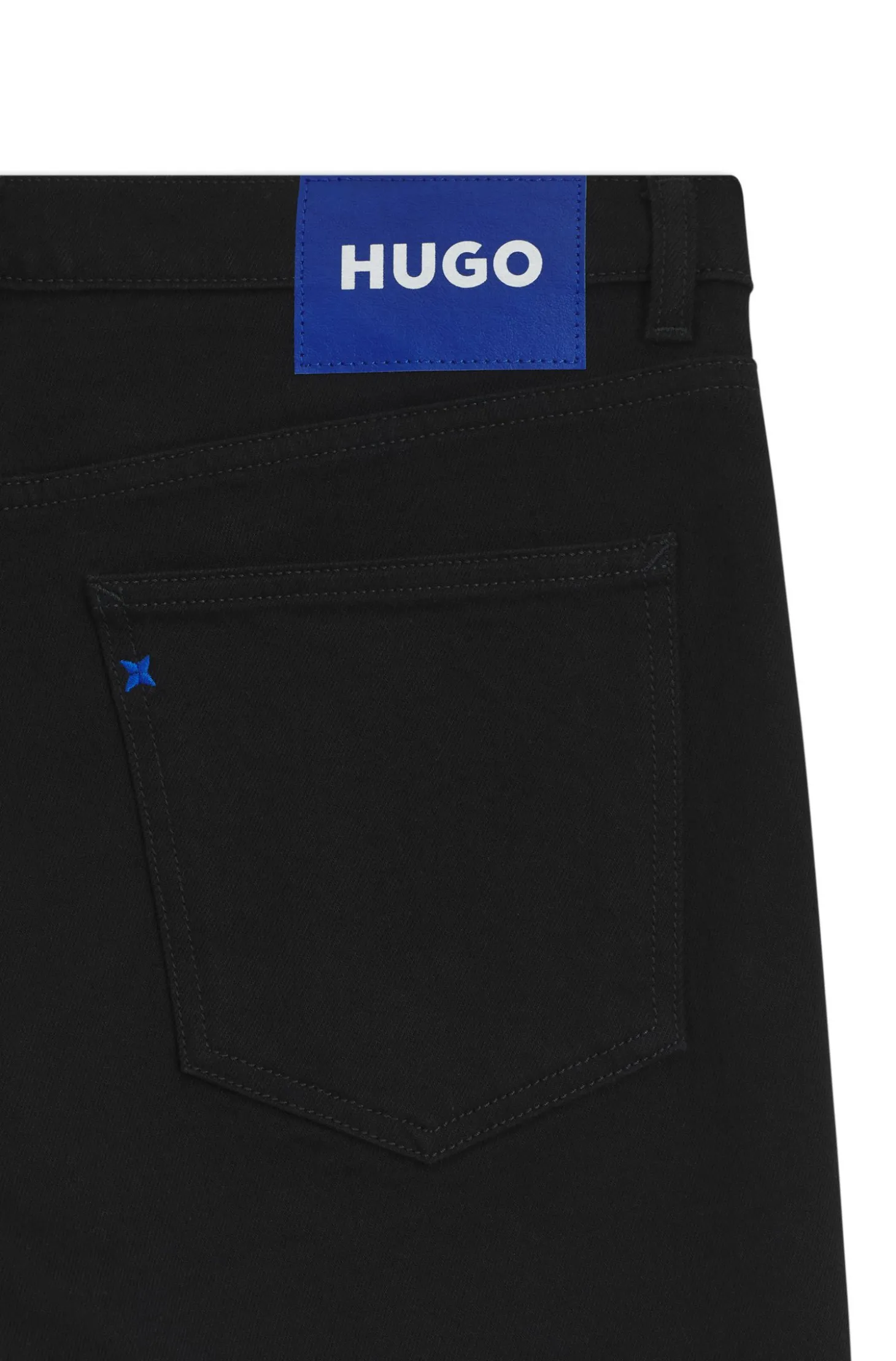 Schwarze Skinny-Fit Jeans mit Rinse-Wash-Finish