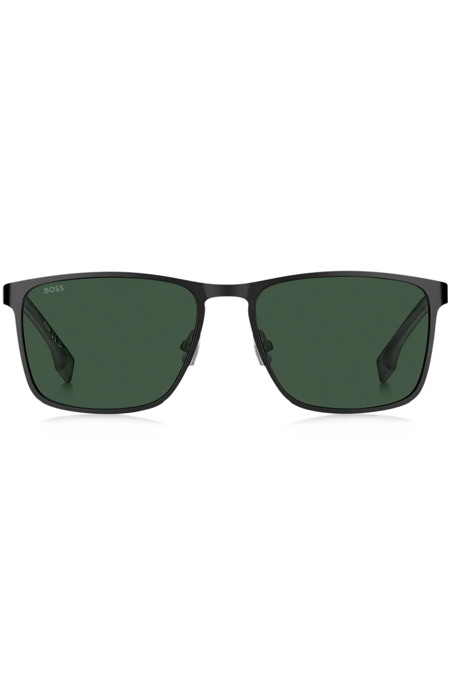 Schwarze Sonnenbrille mit Gummi-Bügeln