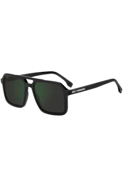 Schwarze Sonnenbrille mit Logo-Details