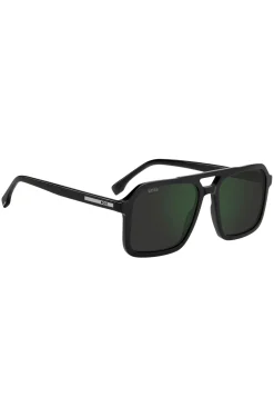 Schwarze Sonnenbrille mit Logo-Details