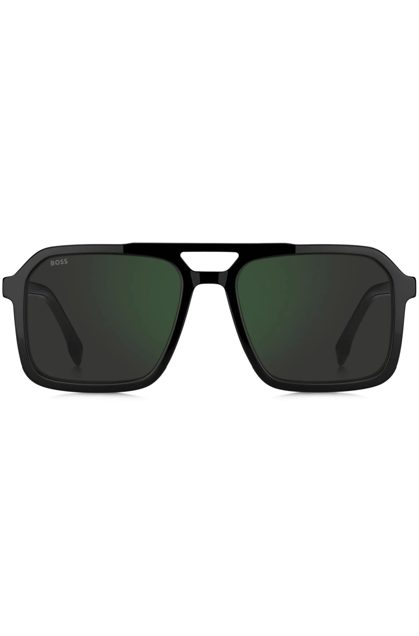 Schwarze Sonnenbrille mit Logo-Details