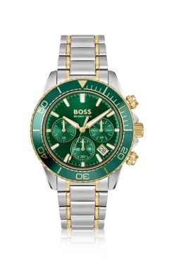 Sealiner zweifarbiger Chronograph mit grünem Zifferblatt