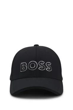 Sechs-Bahnen-Cap aus Piqué mit Logo-Stickerei