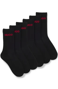 Sechserpack kurze Socken mit Logo-Detail