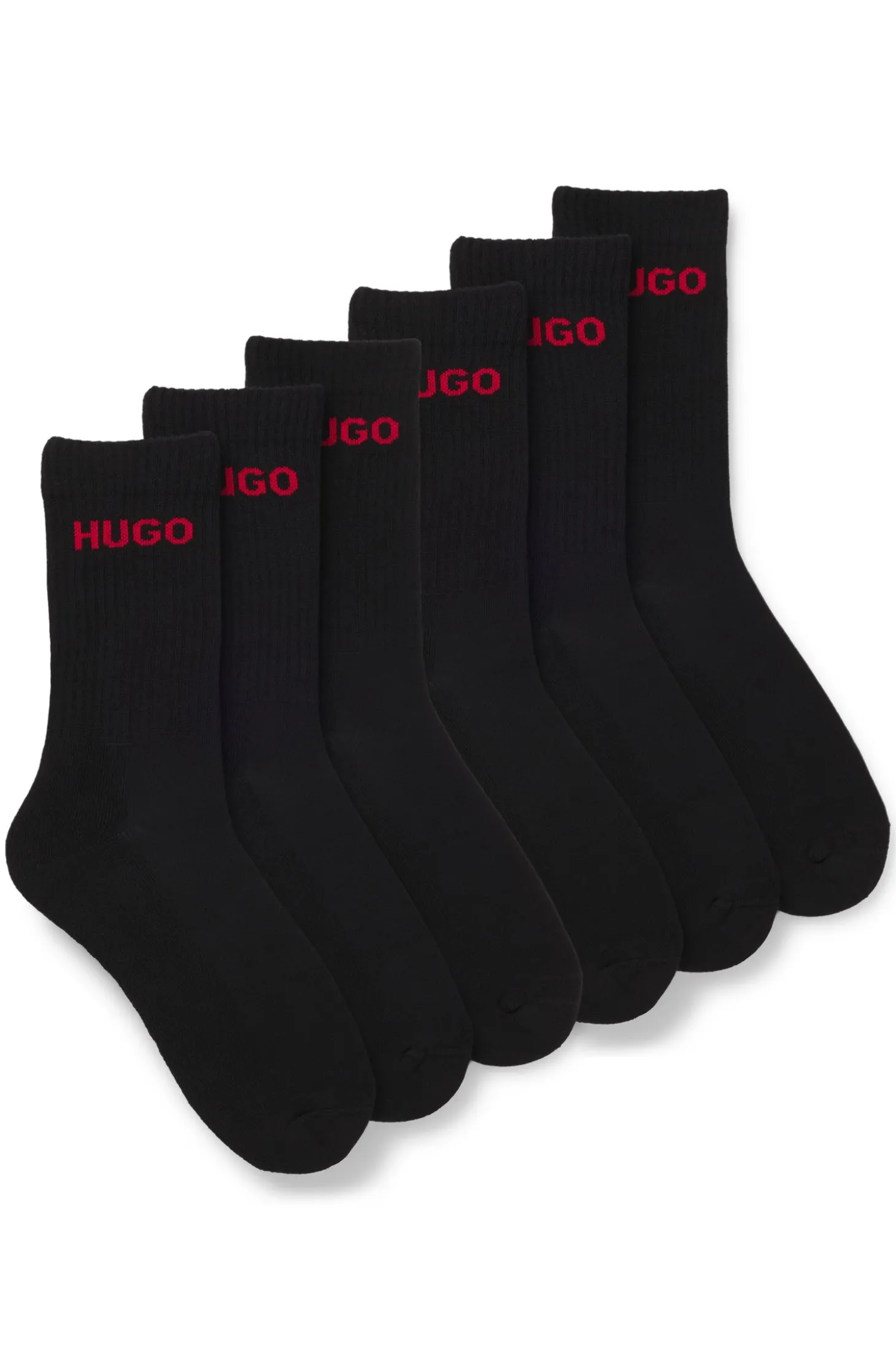 Sechserpack kurze Socken mit Logo-Detail