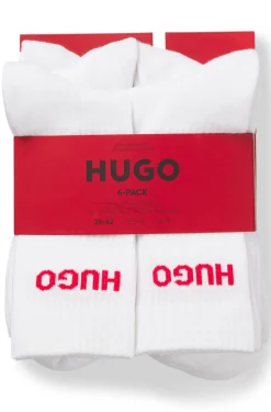 Sechserpack kurze Socken mit Logo-Detail