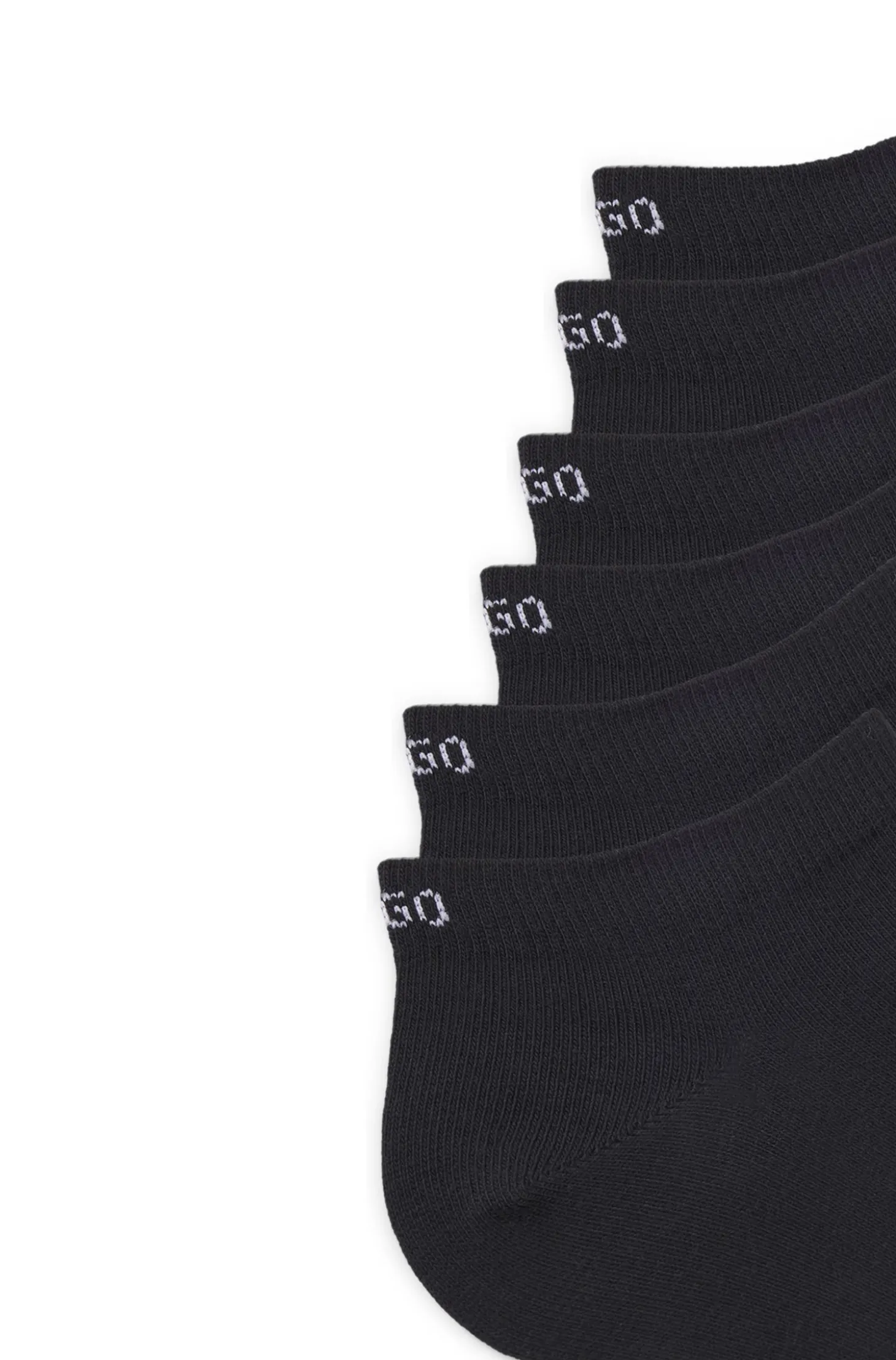 Sechserpack Sneakers-Socken aus Baumwoll-Mix mit Logos
