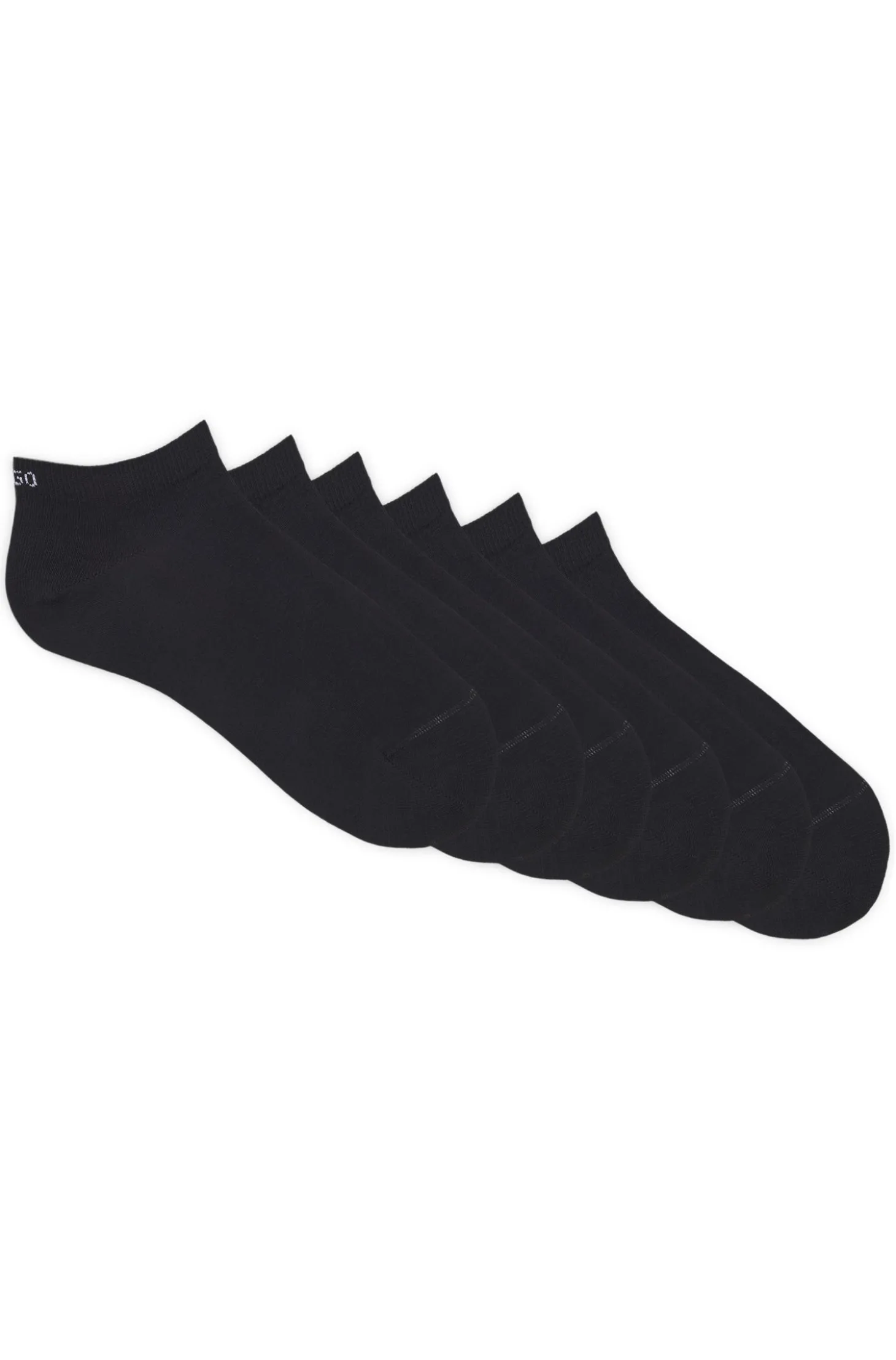 Sechserpack Sneakers-Socken aus Baumwoll-Mix mit Logos