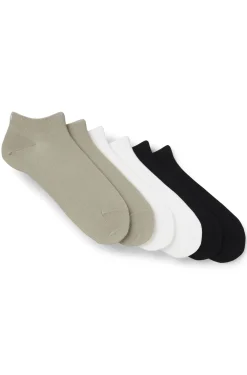 Sechserpack Sneakers-Socken aus Baumwoll-Mix mit Logos