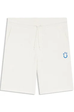 Shorts aus Baumwoll-Frottee mit Leopard-Jacquard