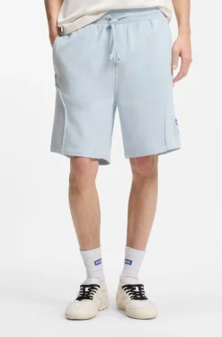 Shorts aus Baumwoll-Mix mit Logo-Label