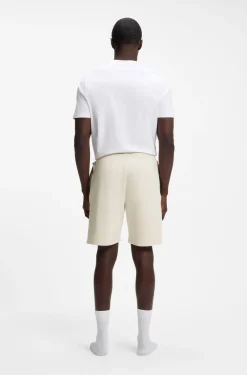 Shorts aus Baumwoll-Mix mit Metallic-Logo