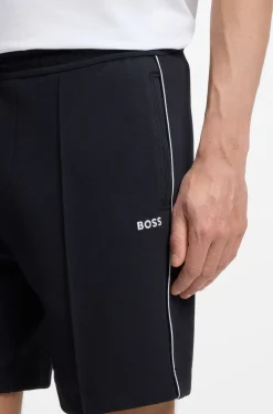 Shorts aus Baumwoll-Mix mit Paspeln