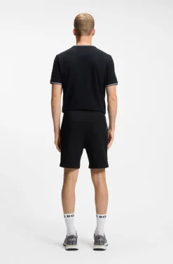 Shorts aus Baumwoll-Mix mit Paspeln