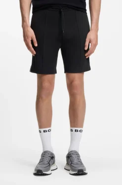 Shorts aus Baumwoll-Mix mit Paspeln