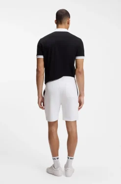 Shorts aus Baumwoll-Mix mit Paspeln