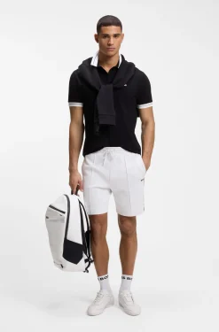 Shorts aus Baumwoll-Mix mit Paspeln