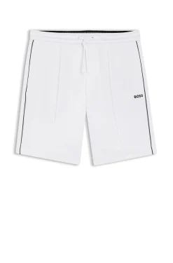 Shorts aus Baumwoll-Mix mit Paspeln