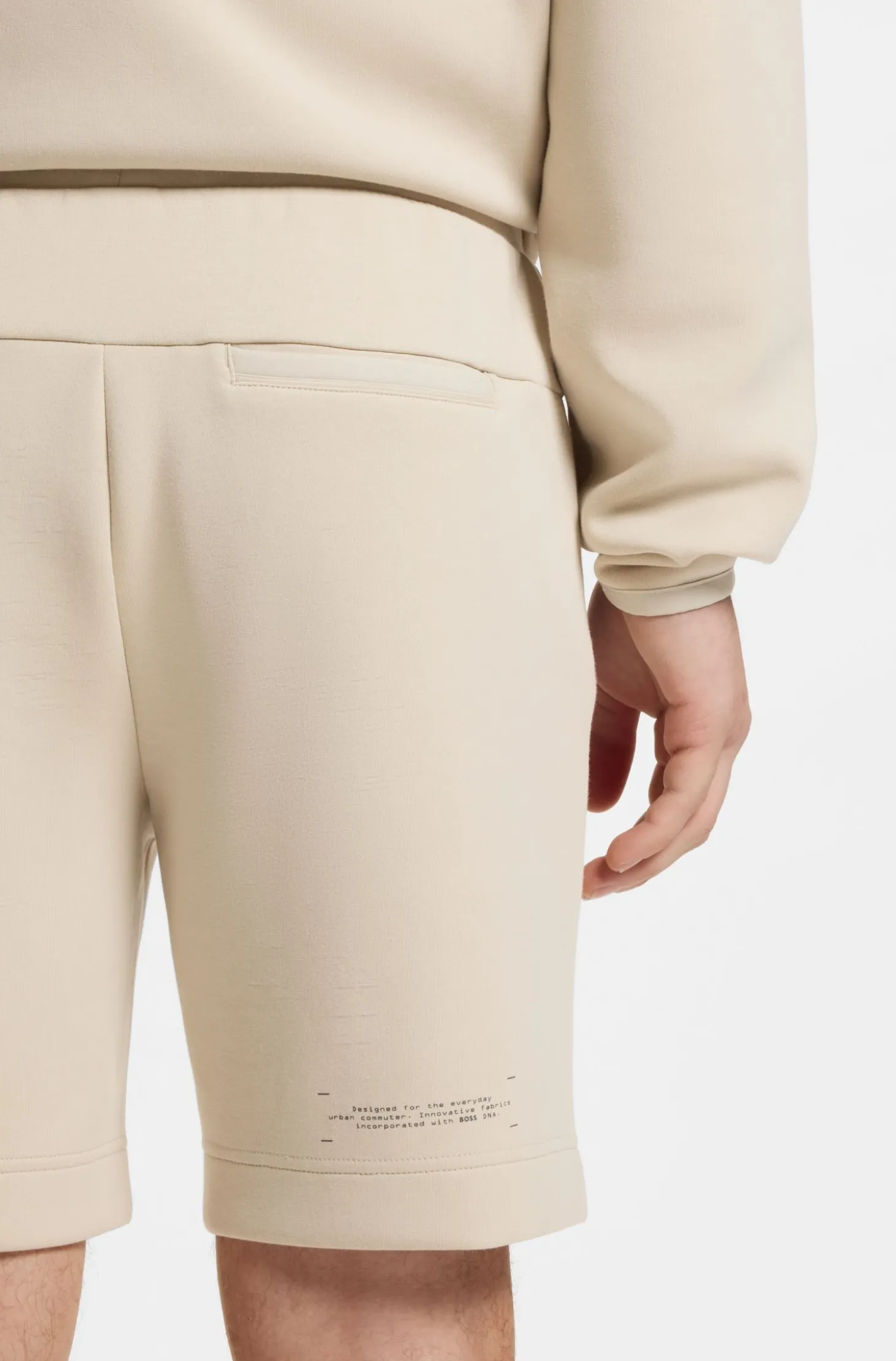 Shorts aus Baumwoll-Mix mit reflektierender Grafik
