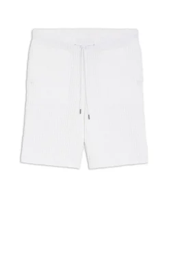 Shorts aus Baumwoll-Mix mit Rippstrick