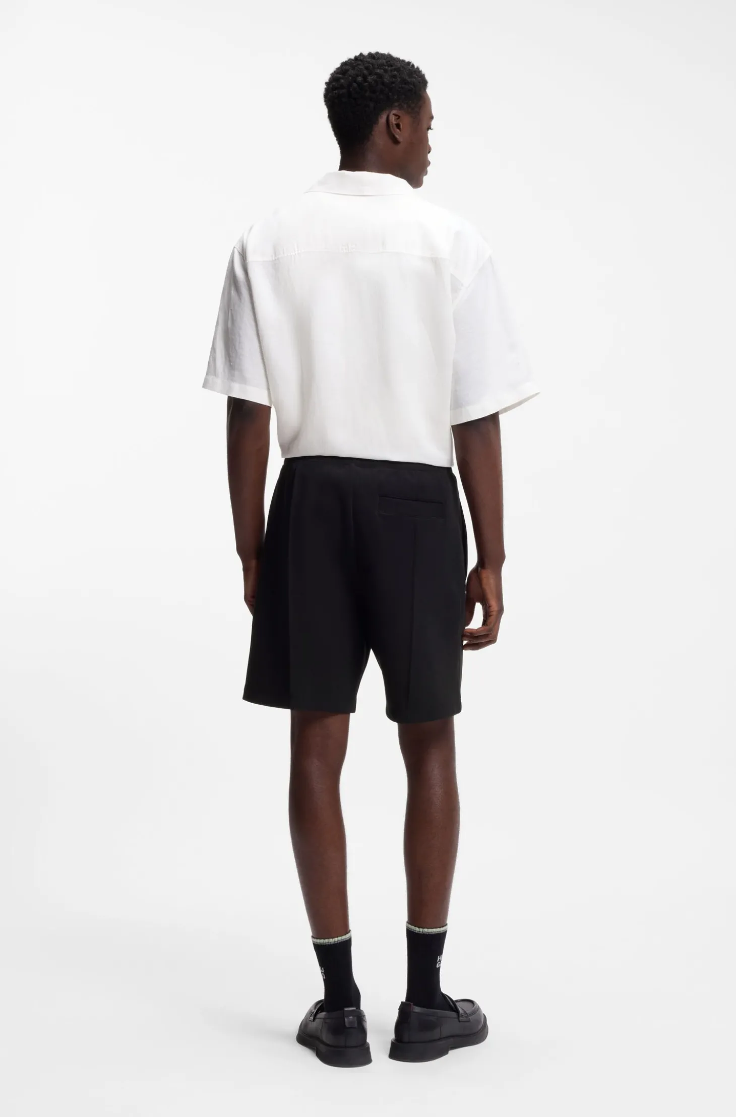 Shorts aus Baumwoll-Mix mit Stack-Logo-Besatz