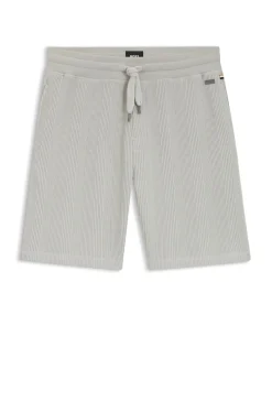 Shorts aus Baumwoll-Mix mit Waffelstruktur