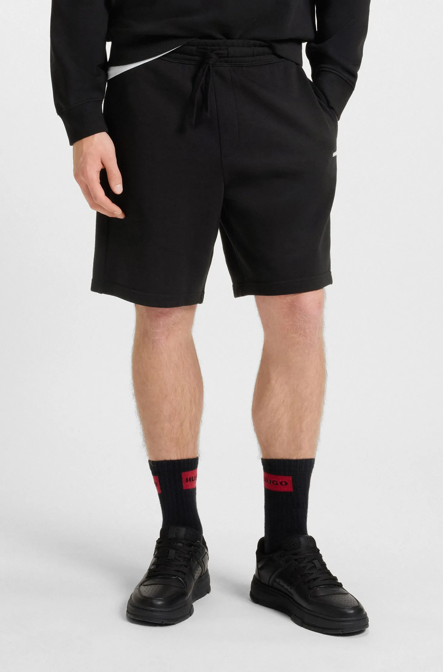 Shorts aus Baumwoll-Terry mit Logo-Print